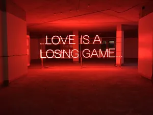 Red Aesthetic Neon Losing Game Wallpaper