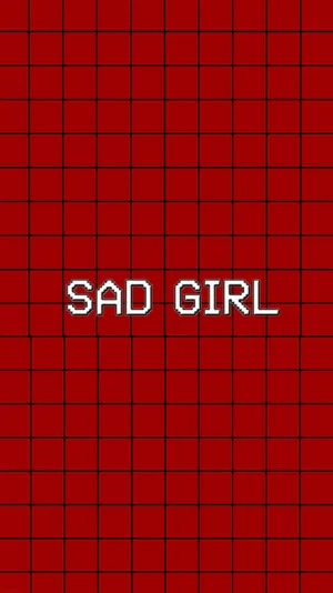 Red Aesthetic Tumblr Sad Girl Wallpaper