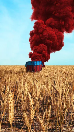 Red Airdrop Pubg Iphone Wallpaper