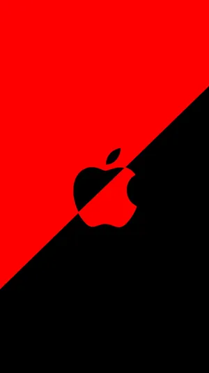 Red And Black Apple Logo Iphone Wallpaper