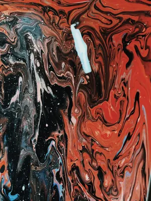 Red And Black Liquid Art Wallpaper