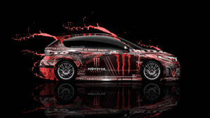 Red And Black Monster Energy Car Wallpaper