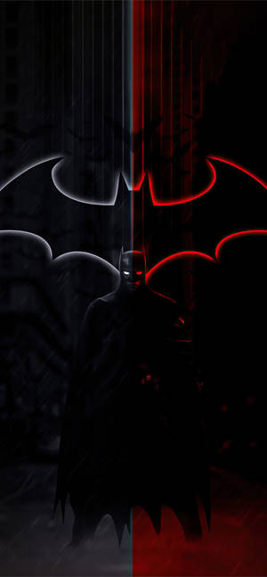 Red And Black The Batman Iphone Wallpaper