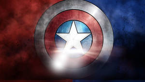 Red And Blue Captain America Shield Wallpaper