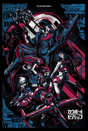 Red And Blue Cowboy Bebop Wallpaper