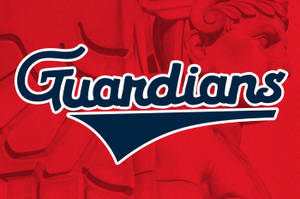 Red And Blue Design Cleveland Guardians Wallpaper