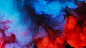 Red And Blue Smoke Wallpaper