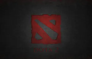 Red And Gray Dota 2 Logo Wallpaper