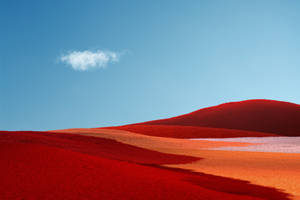 Red And Orange Hillside Wallpaper
