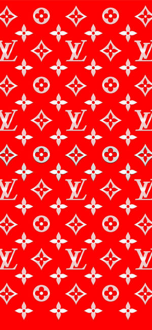 Red And Silver Louis Vuitton Phone Wallpaper