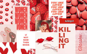 Red And White - Aesthetic Simplicity Wallpaper