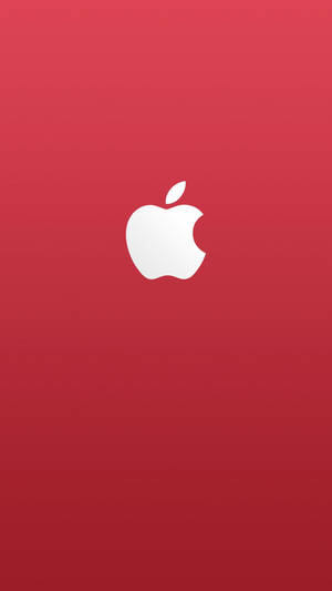 Red And White Apple Logo Iphone Wallpaper