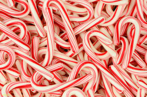 Red And White Candy Cane Wallpaper