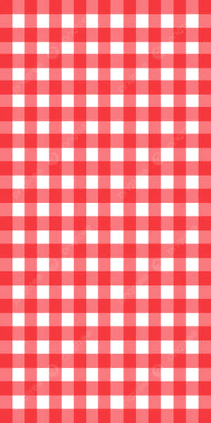 Red And White Gingham Tablecloth Wallpaper