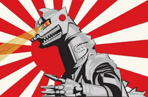 Red And White Mechagodzilla 2021 Wallpaper