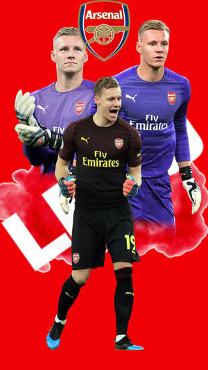 Red Background Bernd Leno Wallpaper