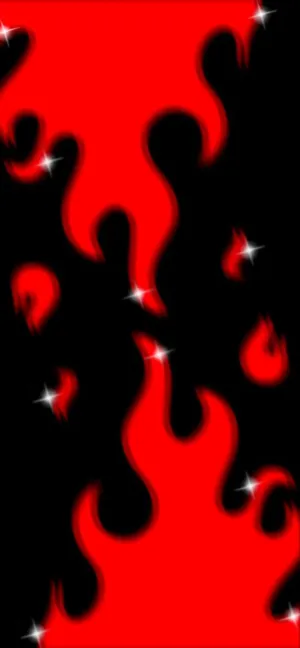 Red Baddie Fire Aesthetic Wallpaper