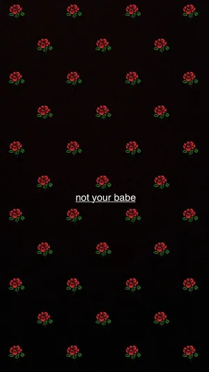 Red Baddie Not Your Babe Wallpaper