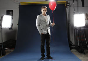 Red Balloon In Photography Studio Wallpaper
