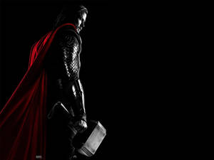 Red Cape Superhero Thor Stormbreaker Wallpaper