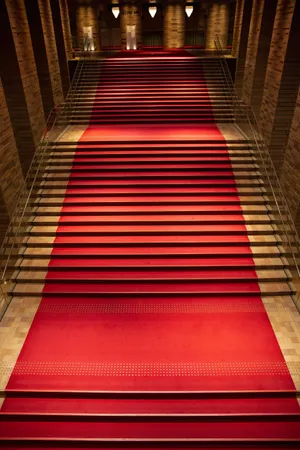 Red Carpet Staircase Wallpaper