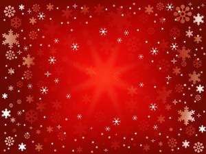 Red Christmas Background Of Snowflakes Wallpaper