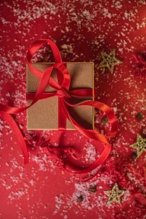 Red Christmas Gift Wallpaper