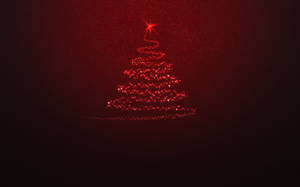 Red Christmas Tree Art Wallpaper