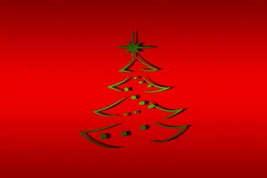 Red Christmas Tree Graphic Wallpaper