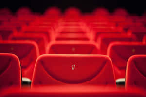 Red Cinema Seats Empty Theater Wallpaper