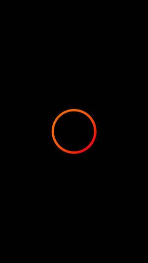 Red Circle Minimalist Android Wallpaper