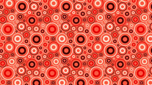 Red Circles With Black And White Wallpaper