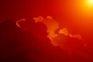 Red Cloudy Sky Background Wallpaper