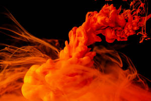 Red Color Ink Explosion Wallpaper