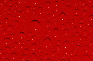 Red Color Surface With Drops Wallpaper