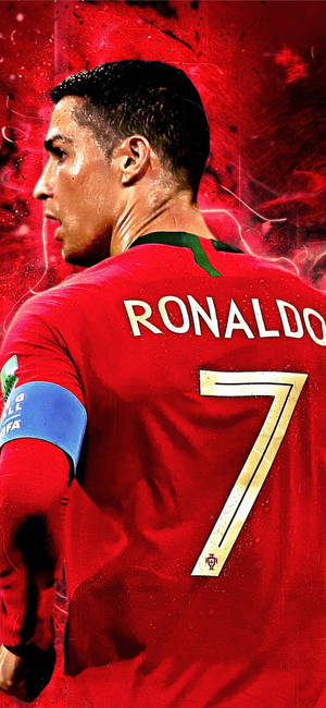 Red Cr7 Cristiano Ronaldo Iphone Wallpaper
