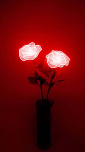 Red Cute Aesthetic Roses Wallpaper