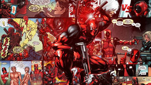 Red Deadpool Comic Book Wallpaper