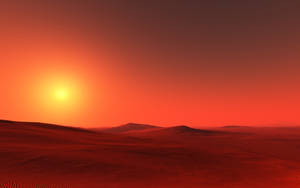 Red Desert Sun Wallpaper