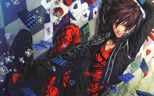 Red-eyed Cool Boy Anime Wallpaper