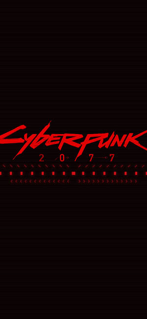 Red Game Title Cyberpunk 2077 Iphone Wallpaper