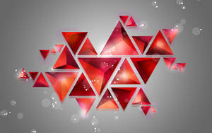 Red Geometric Triangle Wallpaper