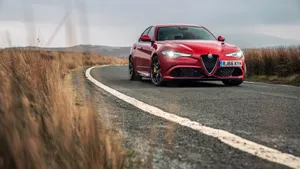 Red Giulia Quadrifoglio Alfa Romeo Wallpaper
