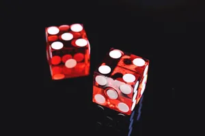 Red Glass Dice Wallpaper