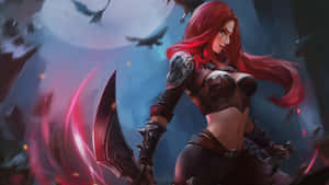 Red Haired Assassin Katarina Fan Art Wallpaper