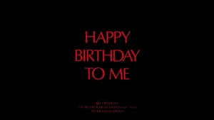 Red Happy Birthday To Me Text Wallpaper