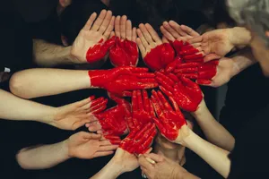 Red Heart Hands Wallpaper