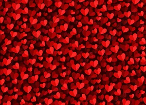 Red Hearts Background Vector Wallpaper
