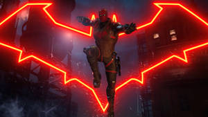 Red Hood Punching Stance Wallpaper