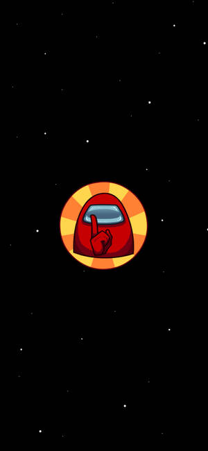 Red In Space Among Us Iphone Wallpaper